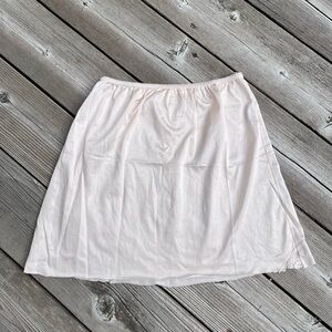 Body Chic pastel pink silky mini slip skirt